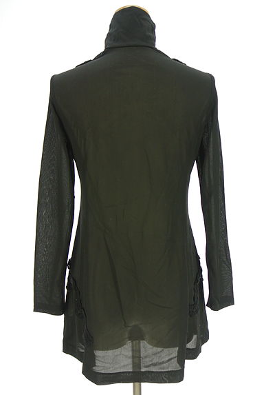 HIROKO BIS（ヒロコビス）の古着「リブニットラインテープ入りタートルネックシアーニットワンピース（ワンピース・チュニック）」大画像２へ