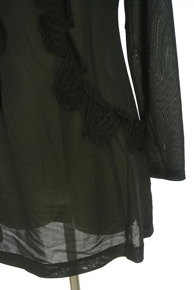 HIROKO BIS（ヒロコビス）の古着「リブニットラインテープ入りタートルネックシアーニットワンピース（ワンピース・チュニック）」大画像５へ