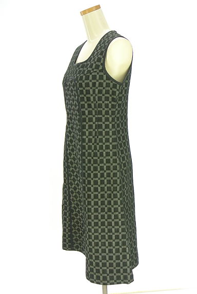 HIROKO BIS（ヒロコビス）の古着「パイピング入りノースリワンピース（ワンピース・チュニック）」大画像３へ