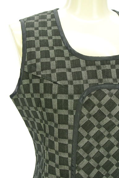 HIROKO BIS（ヒロコビス）の古着「パイピング入りノースリワンピース（ワンピース・チュニック）」大画像４へ