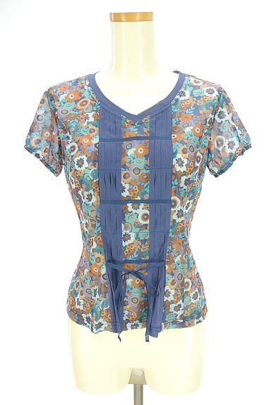 HIROKO BIS（ヒロコビス）の古着「半そで花柄カットソー（カットソー・プルオーバー）」大画像１へ