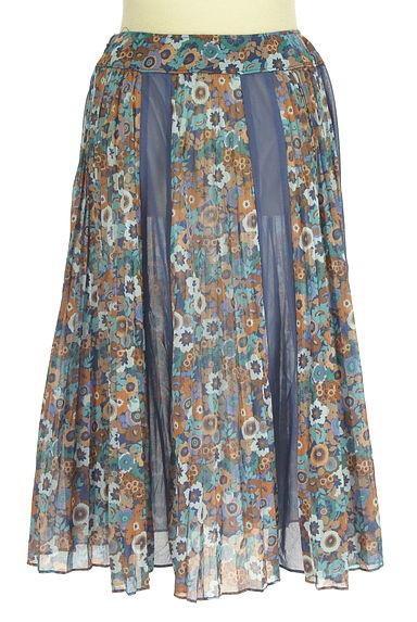 HIROKO BIS（ヒロコビス）の古着「ミディ丈花柄プリーツスカート（スカート）」大画像２へ