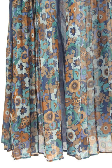 HIROKO BIS（ヒロコビス）の古着「ミディ丈花柄プリーツスカート（スカート）」大画像５へ