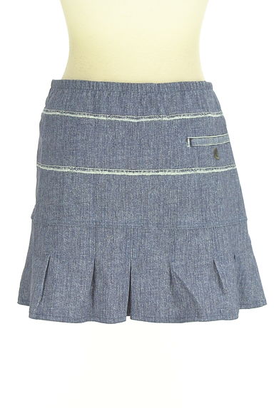 HIROKO BIS（ヒロコビス）の古着「esseNtieL HIROKO BIS フェイクデニム巻きスカート（ミニスカート）」大画像２へ