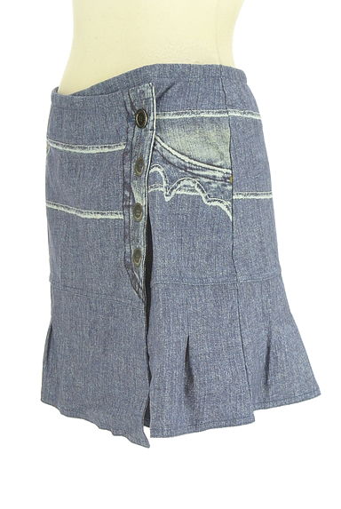 HIROKO BIS（ヒロコビス）の古着「esseNtieL HIROKO BIS フェイクデニム巻きスカート（ミニスカート）」大画像３へ