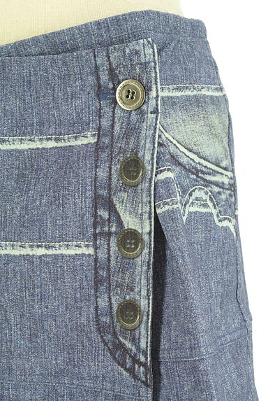 HIROKO BIS（ヒロコビス）の古着「esseNtieL HIROKO BIS フェイクデニム巻きスカート（ミニスカート）」大画像４へ