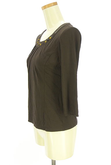 HIROKO BIS（ヒロコビス）の古着「ビジュー&スパンコール付き7分袖カットソー（カットソー・プルオーバー）」大画像３へ