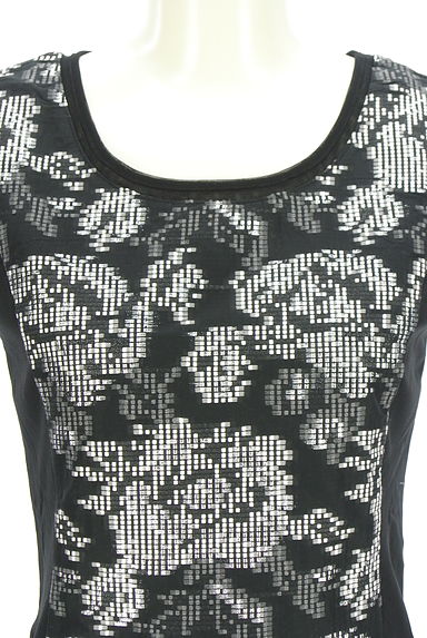 HIROKO BIS（ヒロコビス）の古着「フロント花柄チュールカットソー（カットソー・プルオーバー）」大画像４へ