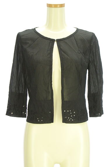 HIROKO BIS（ヒロコビス）の古着「7分袖シアーカーディガン（カーディガン・ボレロ）」大画像１へ