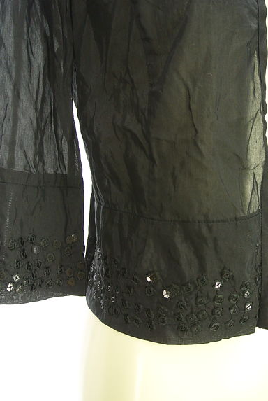 HIROKO BIS（ヒロコビス）の古着「7分袖シアーカーディガン（カーディガン・ボレロ）」大画像５へ