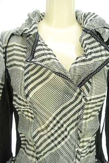 HIROKO BIS（ヒロコビス）の古着「esseNtieL HIROKO BIS シアーチェックカーデ（カーディガン・ボレロ）」大画像４へ