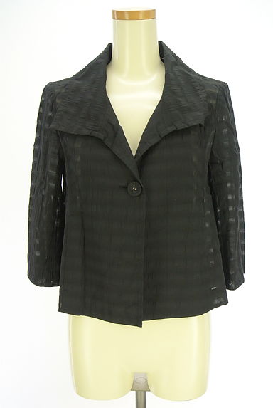 HIROKO BIS（ヒロコビス）の古着「7分袖シアーボーダージャケット（ジャケット）」大画像１へ