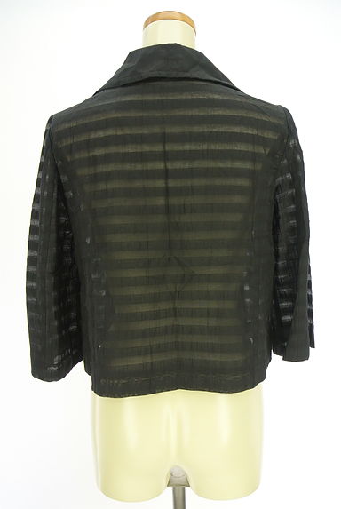 HIROKO BIS（ヒロコビス）の古着「7分袖シアーボーダージャケット（ジャケット）」大画像２へ