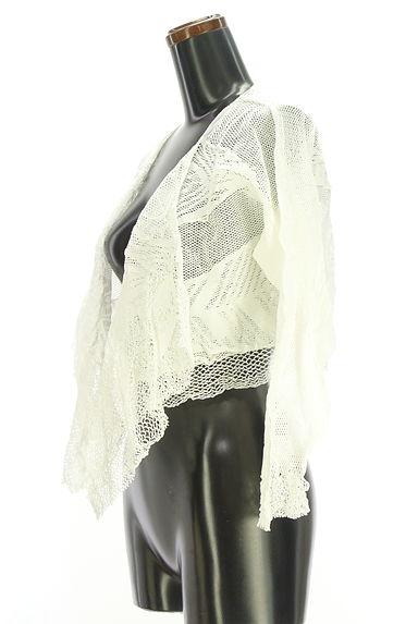 HIROKO BIS（ヒロコビス）の古着「フリルメッシュショートカーデ（カーディガン・ボレロ）」大画像３へ