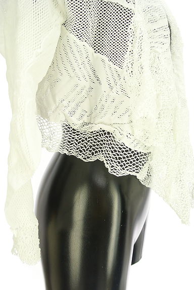 HIROKO BIS（ヒロコビス）の古着「フリルメッシュショートカーデ（カーディガン・ボレロ）」大画像５へ