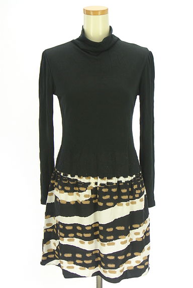 HIROKO BIS（ヒロコビス）の古着「異素材切替ミニワンピース（ワンピース・チュニック）」大画像１へ