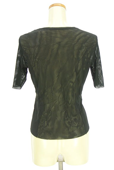 HIROKO BIS（ヒロコビス）の古着「フロント刺繍シアーチュールカットソー（カットソー・プルオーバー）」大画像２へ