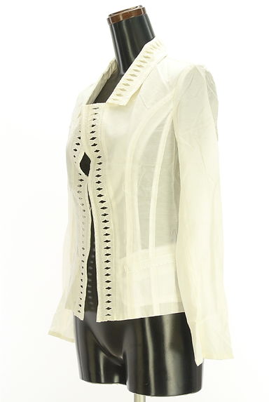 HIROKO BIS（ヒロコビス）の古着「カットワークレース入りシアージャケット（ジャケット）」大画像３へ