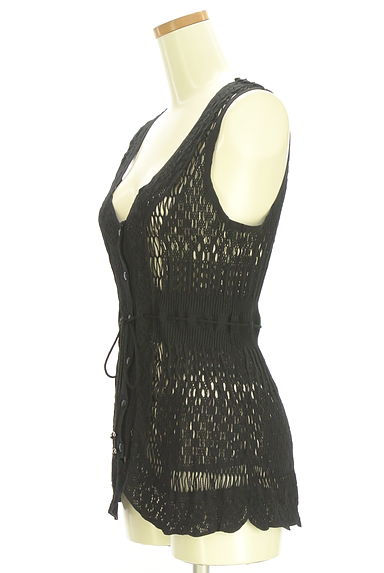 HIROKO BIS（ヒロコビス）の古着「透かし編みニットベスト（ベスト・ジレ）」大画像３へ