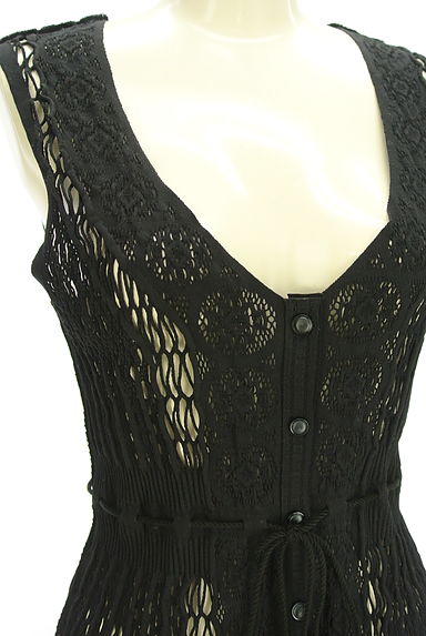 HIROKO BIS（ヒロコビス）の古着「透かし編みニットベスト（ベスト・ジレ）」大画像４へ