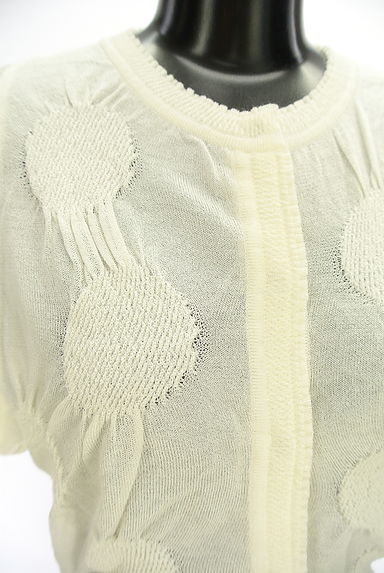 HIROKO BIS（ヒロコビス）の古着「水玉模様編み半そでシアーニットカーディガン（カーディガン・ボレロ）」大画像４へ