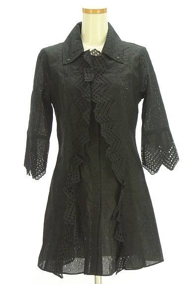 HIROKO BIS（ヒロコビス）の古着「カットワークレースロングシャツ（カーディガン・ボレロ）」大画像１へ