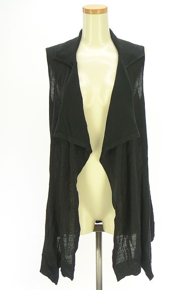 HIROKO KOSHINO（ヒロココシノ）の古着「前下がりロングニットベスト（カーディガン・ボレロ）」大画像１へ