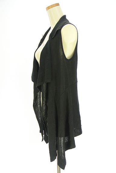 HIROKO KOSHINO（ヒロココシノ）の古着「前下がりロングニットベスト（カーディガン・ボレロ）」大画像３へ