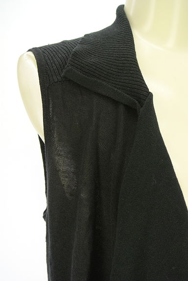 HIROKO KOSHINO（ヒロココシノ）の古着「前下がりロングニットベスト（カーディガン・ボレロ）」大画像４へ