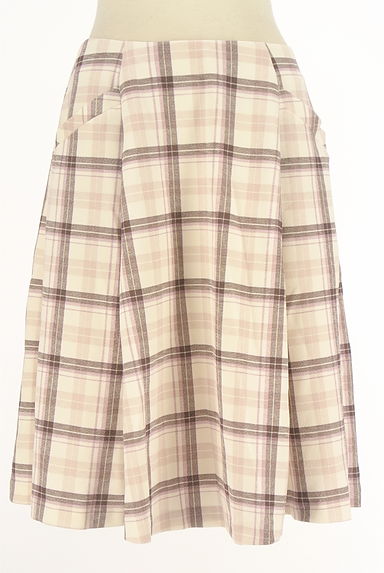 Feroux（フェルゥ）の古着「膝丈チェックフレアスカート（スカート）」大画像１へ