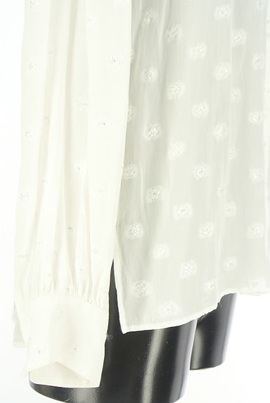 SHIPS（シップス）の古着「花柄刺しゅうノーカラーブラウス（ブラウス）」大画像５へ