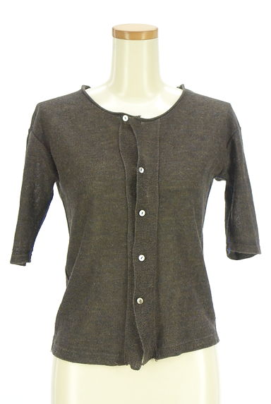 PAL'LAS PALACE（パラスパレス）の古着「5分袖リネンサマーニットカーデ（カーディガン・ボレロ）」大画像１へ