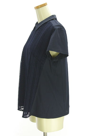 Paul Stuart（ポールスチュアート）の古着「付け衿フロントレースカットソー（カットソー・プルオーバー）」大画像３へ