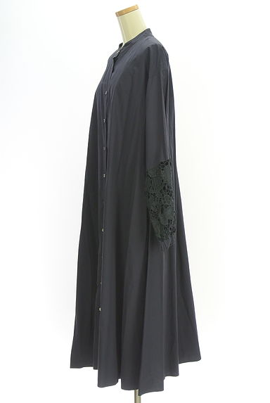 BEARDSLEY（ビアズリー）の古着「レース袖ロングシャツワンピース（ワンピース・チュニック）」大画像３へ
