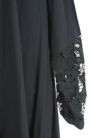 BEARDSLEY（ビアズリー）の古着「レース袖ロングシャツワンピース（ワンピース・チュニック）」大画像５へ