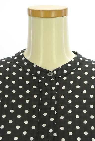 BEARDSLEY（ビアズリー）の古着「ドット柄ボリュームフレアロングワンピース（ワンピース・チュニック）」大画像４へ