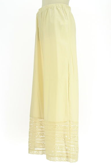 Samansa Mos2（サマンサモスモス）の古着「レース切替綿麻ワイドパンツ（パンツ）」大画像３へ