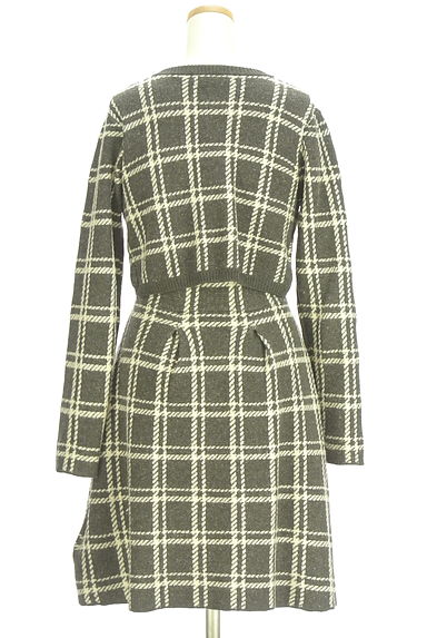 Her lip to（ハーリップトゥ）の古着「セットアップ風チェック柄ニットワンピース（ワンピース・チュニック）」大画像２へ