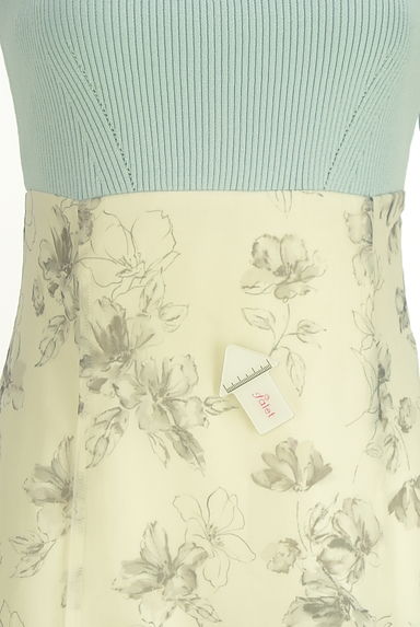 MERCURYDUO（マーキュリーデュオ）の古着「リブニット×花柄シアー切替ノースリワンピース（ワンピース・チュニック）」大画像５へ