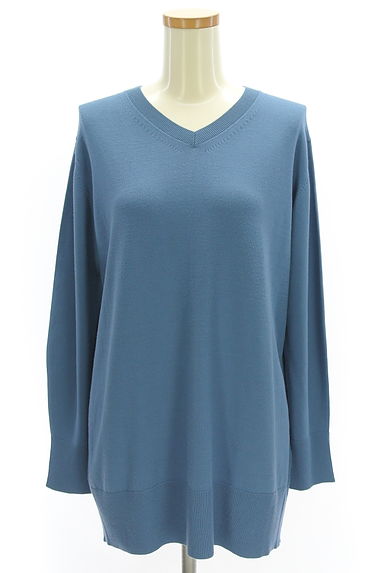 INDIVI（インディヴィ）の古着「バックスリットミドル丈ニット（ニット）」大画像１へ