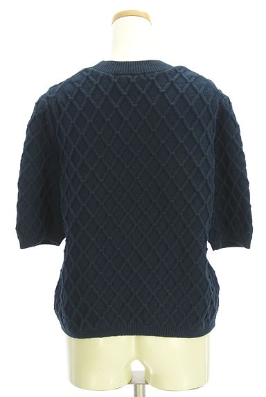 TOMORROWLAND（トゥモローランド）の古着「MACPHEE 半そでひし形模様編みニットトップス（セーター）」大画像２へ