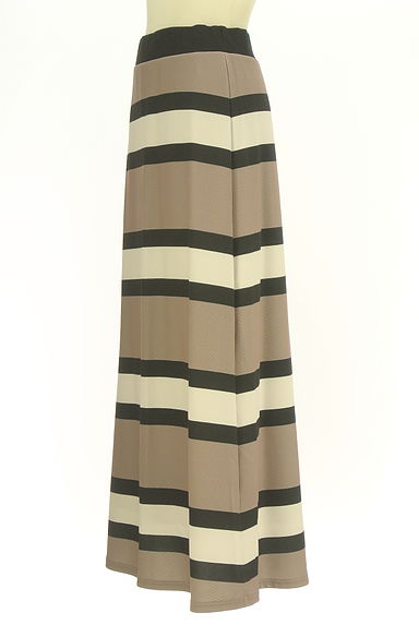antiqua（アンティカ）の古着「太ボーダーストレッチロングスカート（ロングスカート・マキシスカート）」大画像３へ