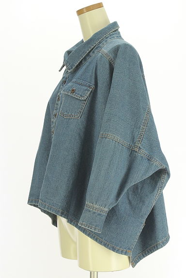 antiqua（アンティカ）の古着「ドルマンワイドデニムシャツジャケット（ジャケット）」大画像３へ