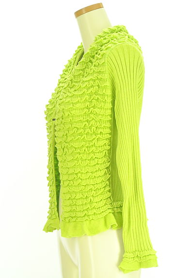 HIROKO BIS（ヒロコビス）の古着「フロントフリルニットカーディガン（カーディガン・ボレロ）」大画像３へ