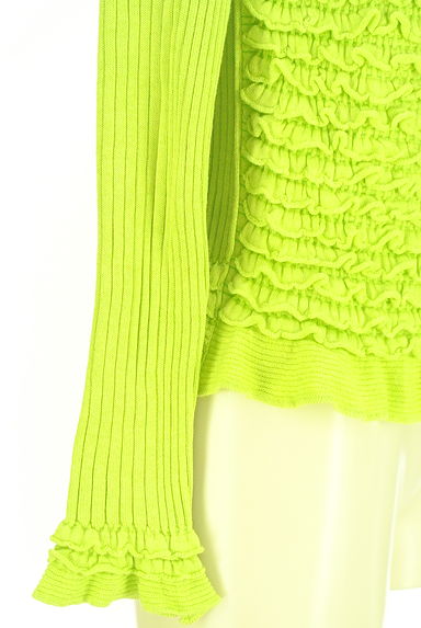 HIROKO BIS（ヒロコビス）の古着「フロントフリルニットカーディガン（カーディガン・ボレロ）」大画像５へ