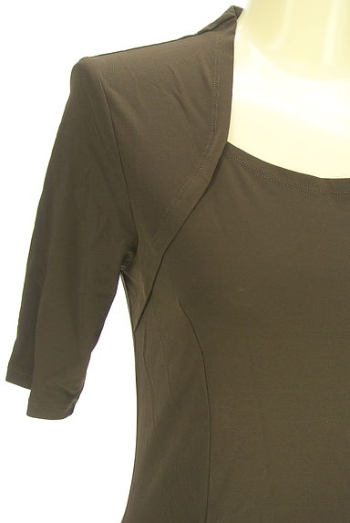 HIROKO KOSHINO（ヒロココシノ）の古着「別地切替5分袖ワンピース（ワンピース・チュニック）」大画像４へ