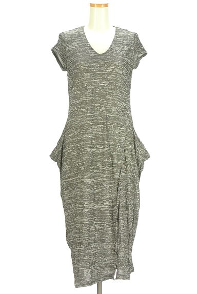 HIROKO KOSHINO（ヒロココシノ）の古着「フレンチスリーブVネックワンピース（ワンピース・チュニック）」大画像１へ