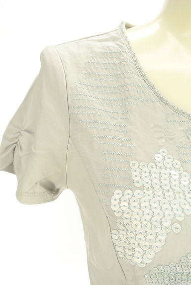 HIROKO BIS（ヒロコビス）の古着「スパンコール付き半袖カットソー（Ｔシャツ）」大画像４へ