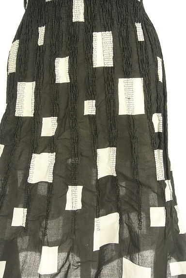 HIROKO BIS（ヒロコビス）の古着「スクエア柄フレンチスリーブワンピース（ワンピース・チュニック）」大画像５へ