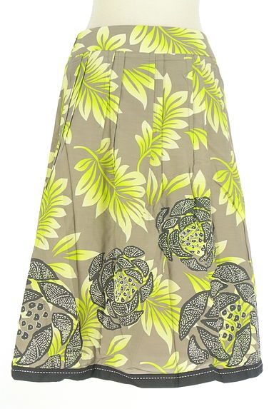 クリックで大画像表示 HIROKO BIS(ヒロコビス)の古着「花柄刺しゅうミディフレアスカート(スカート)」大画像2へ